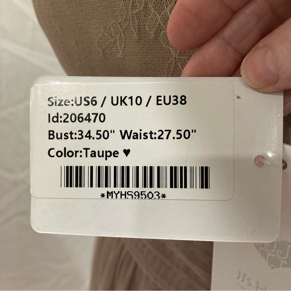 NWT JJs House chiffon gown size 6 - Picture 8 of 13